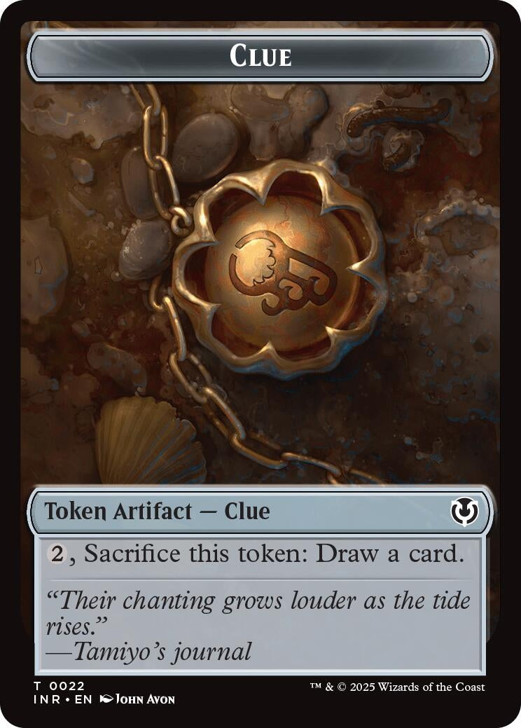 Image for Clue // Eldrazi Horror Double-Sided Token (22 // 1) [Innistrad Remastered] - Magic: The Gathering
