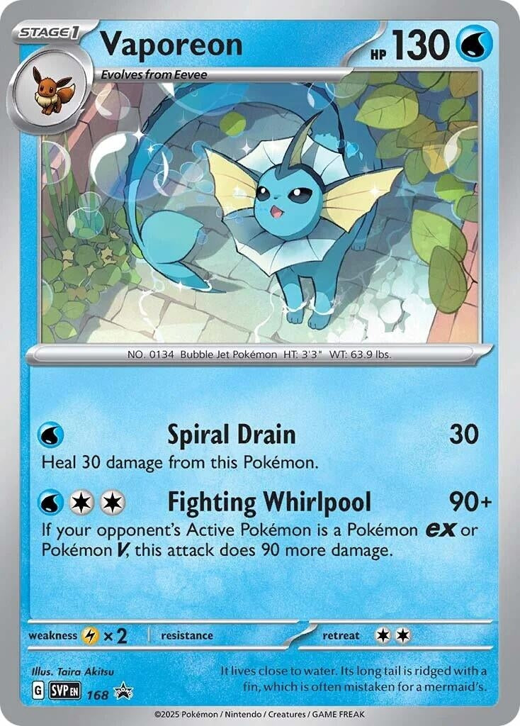 Image for Vaporeon - 168 (Cosmos Holo) (168) [SV: Scarlet & Violet Promo Cards] - Pokemon