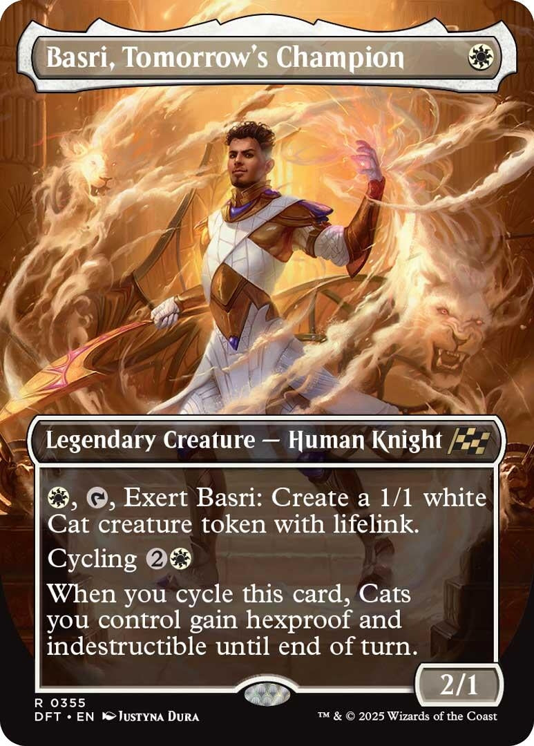 Image for Basri, Tomorrow's Champion (Borderless) (355) [Aetherdrift] - Magic: The Gathering