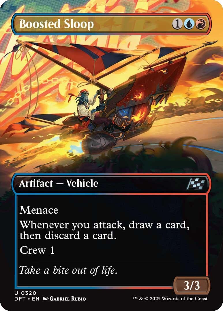 Image for Boosted Sloop (Borderless) (320) [Aetherdrift] - Magic: The Gathering