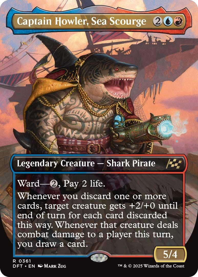 Image for Captain Howler, Sea Scourge (Borderless) (361) [Aetherdrift] - Magic: The Gathering