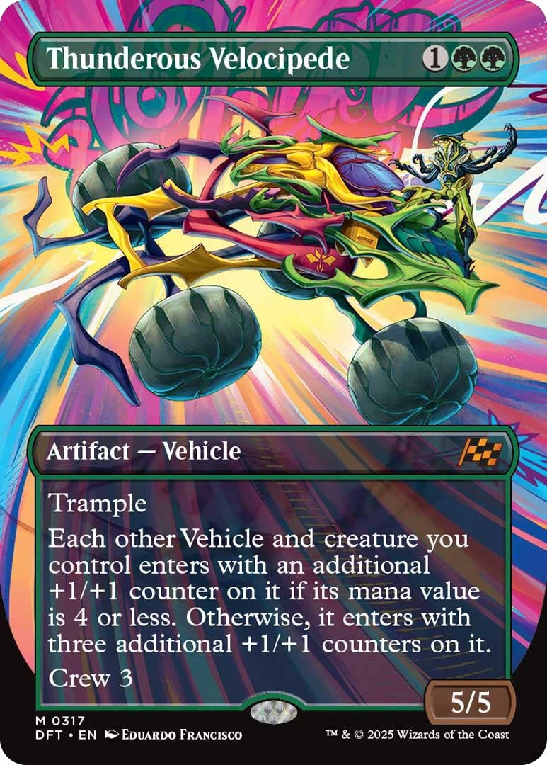 Image for Thunderous Velocipede (Borderless) (317) [Aetherdrift] - Magic: The Gathering