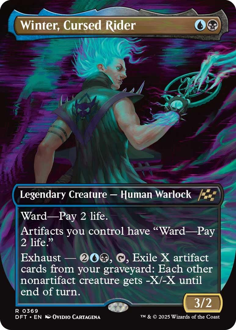 Image for Winter, Cursed Rider (Borderless) (369) [Aetherdrift] - Magic: The Gathering