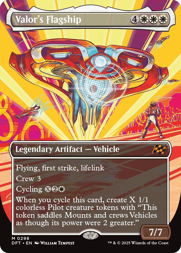 Image for Valor's Flagship (Borderless) (298) [Aetherdrift] - Magic: The Gathering