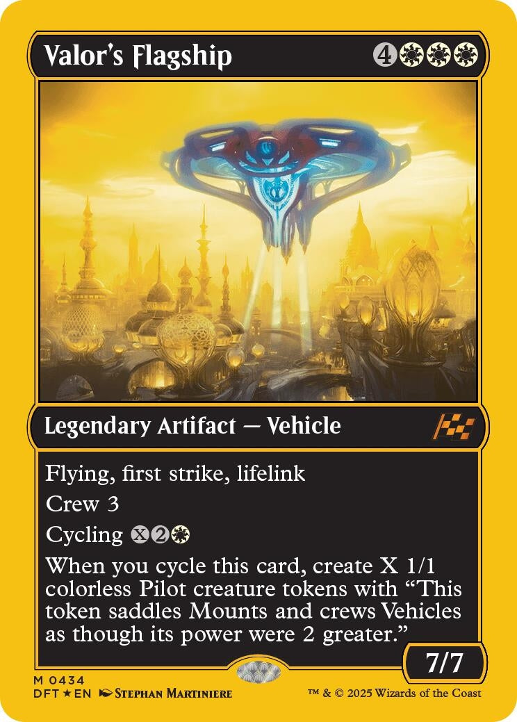 Image for Valor's Flagship (First-Place Foil) (434) [Aetherdrift] - Magic: The Gathering
