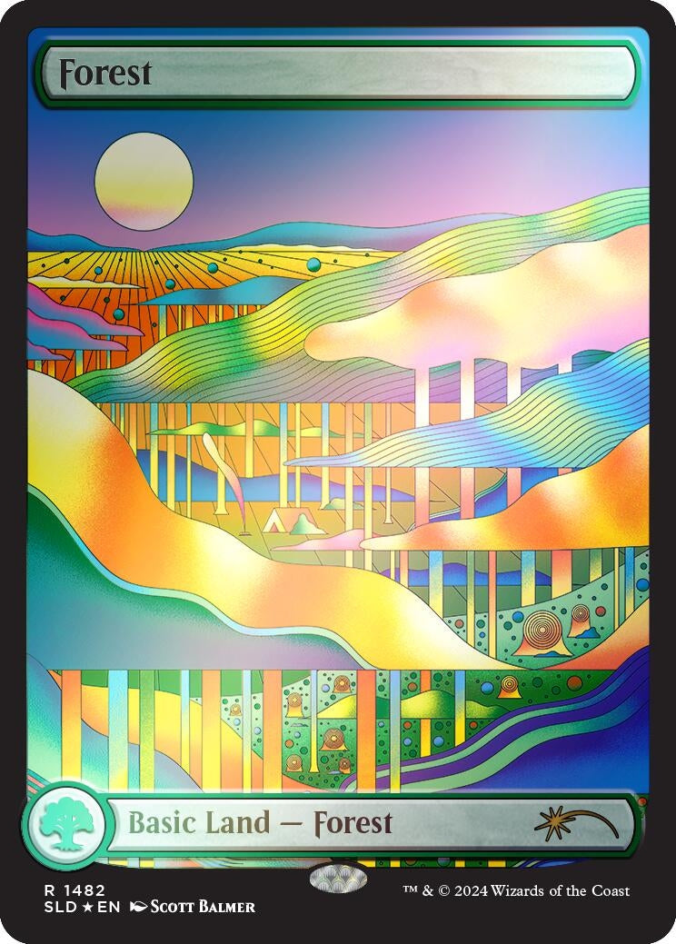 Image for Forest (1482) (Rainbow Foil) (1482) [Secret Lair Drop Series] - Magic: The Gathering