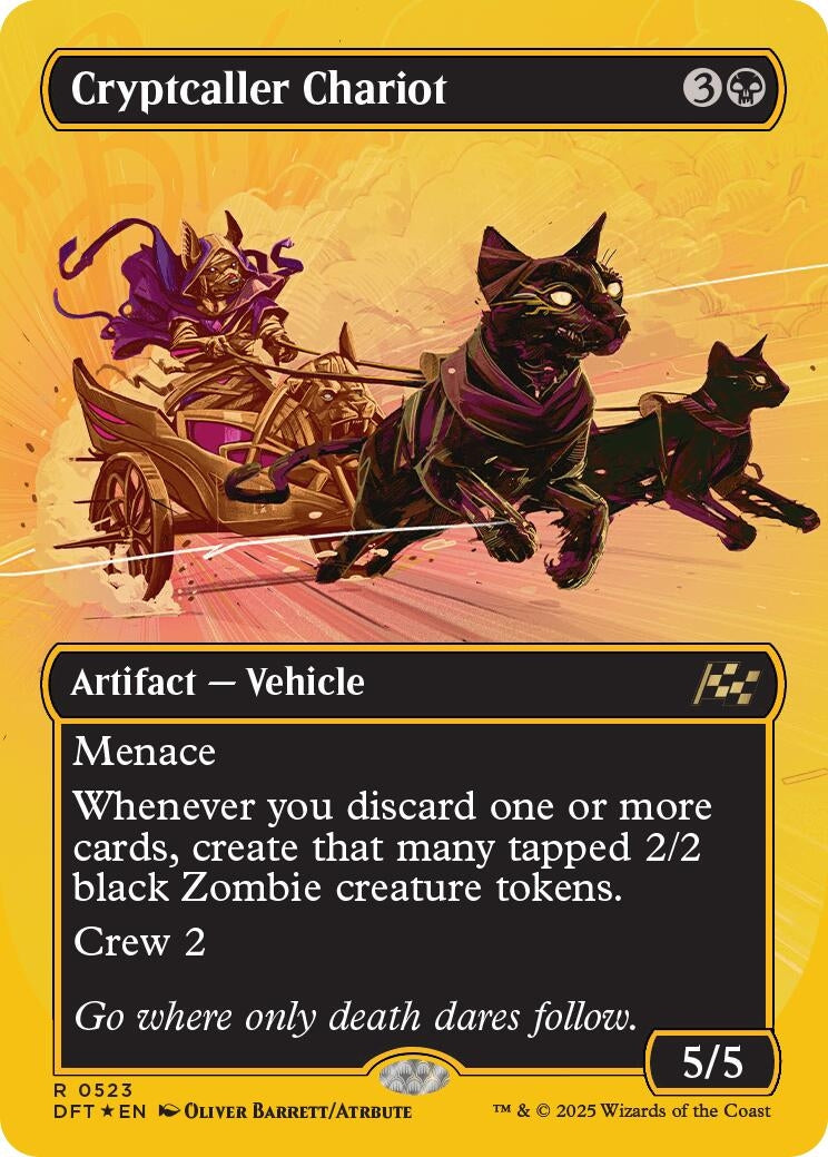Image for Cryptcaller Chariot (Borderless) (First-Place Foil) (523) [Aetherdrift] - Magic: The Gathering