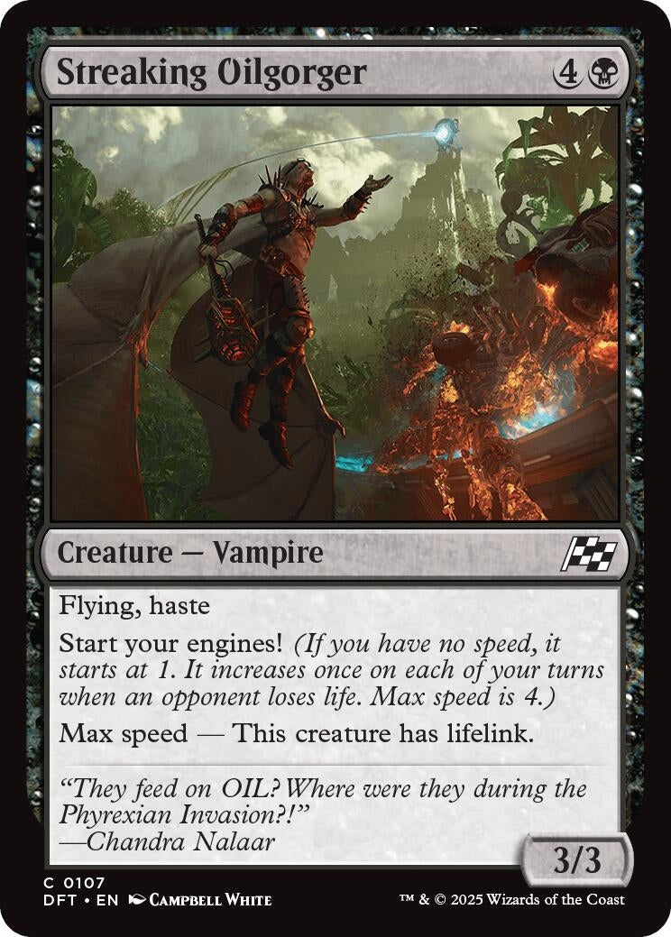Image for Streaking Oilgorger (107) [Aetherdrift] - Magic: The Gathering