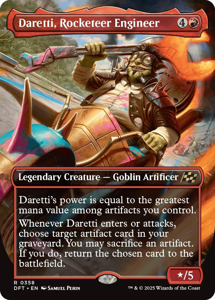 Image for Daretti, Rocketeer Engineer (Borderless) (358) [Aetherdrift] - Magic: The Gathering