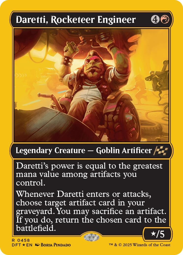 Image for Daretti, Rocketeer Engineer (First-Place Foil) (458) [Aetherdrift] - Magic: The Gathering