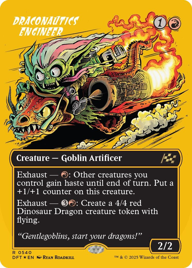 Image for Draconautics Engineer (Borderless) (First-Place Foil) (540) [Aetherdrift] - Magic: The Gathering