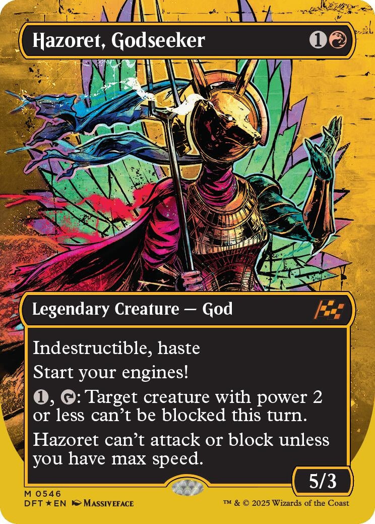 Image for Hazoret, Godseeker (Borderless) (First-Place Foil) (546) [Aetherdrift] - Magic: The Gathering