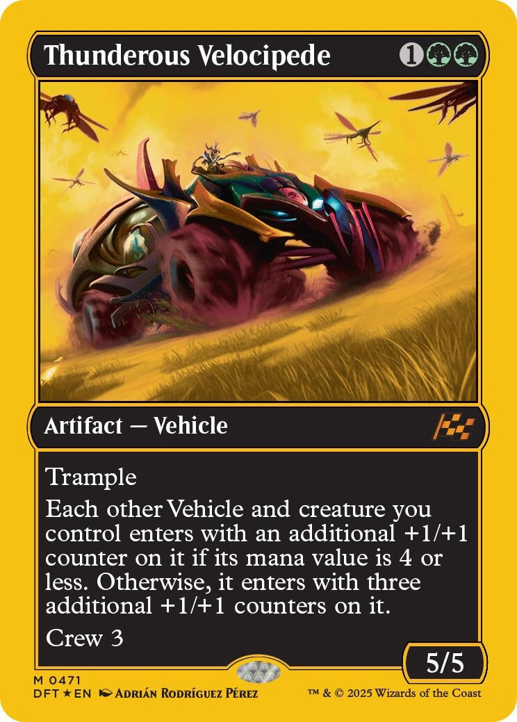 Image for Thunderous Velocipede (First-Place Foil) (471) [Aetherdrift] - Magic: The Gathering