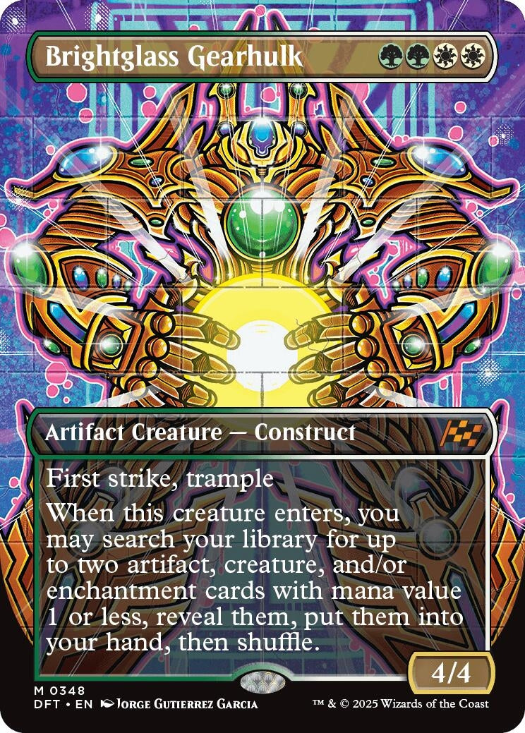 Image for Brightglass Gearhulk (Borderless) (348) [Aetherdrift] - Magic: The Gathering