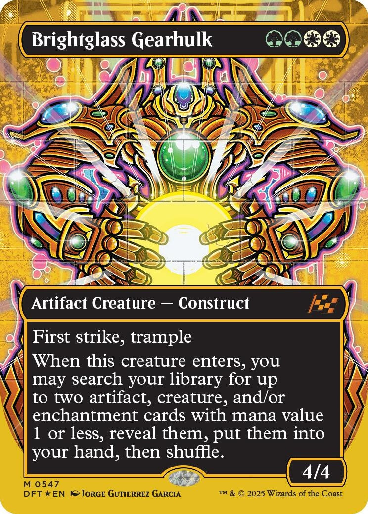 Image for Brightglass Gearhulk (Borderless) (First-Place Foil) (547) [Aetherdrift] - Magic: The Gathering