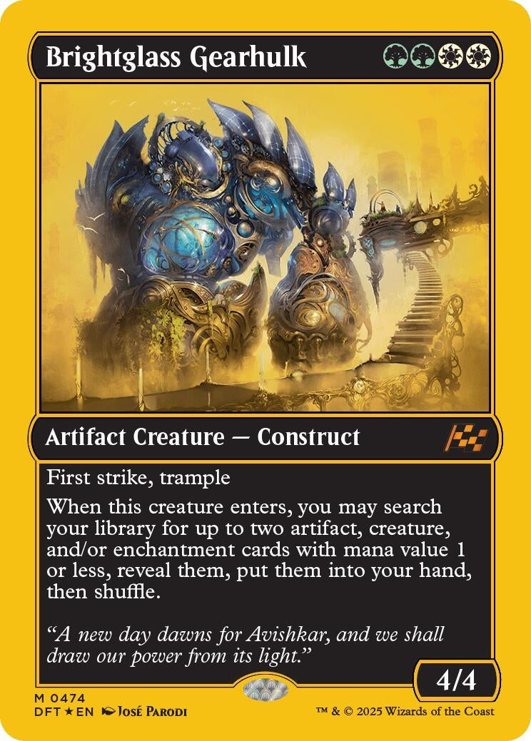 Image for Brightglass Gearhulk (First-Place Foil) (474) [Aetherdrift] - Magic: The Gathering