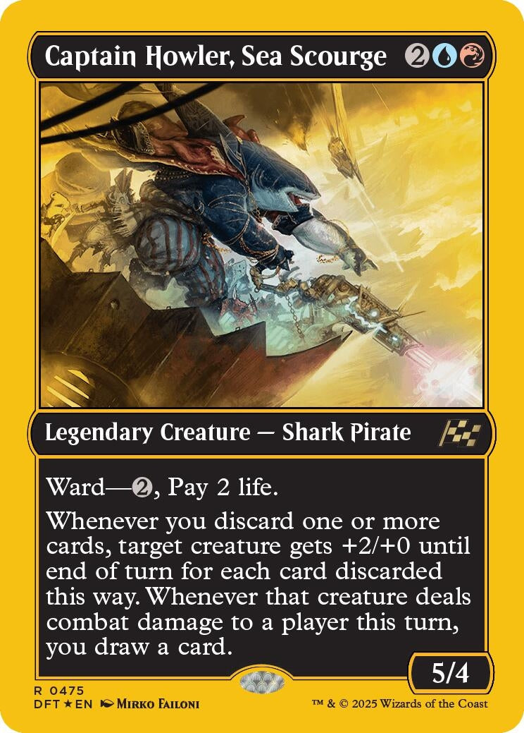 Image for Captain Howler, Sea Scourge (First-Place Foil) (475) [Aetherdrift] - Magic: The Gathering