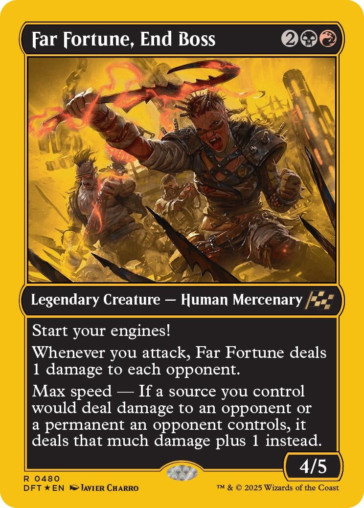 Image for Far Fortune, End Boss (First-Place Foil) (480) [Aetherdrift] - Magic: The Gathering