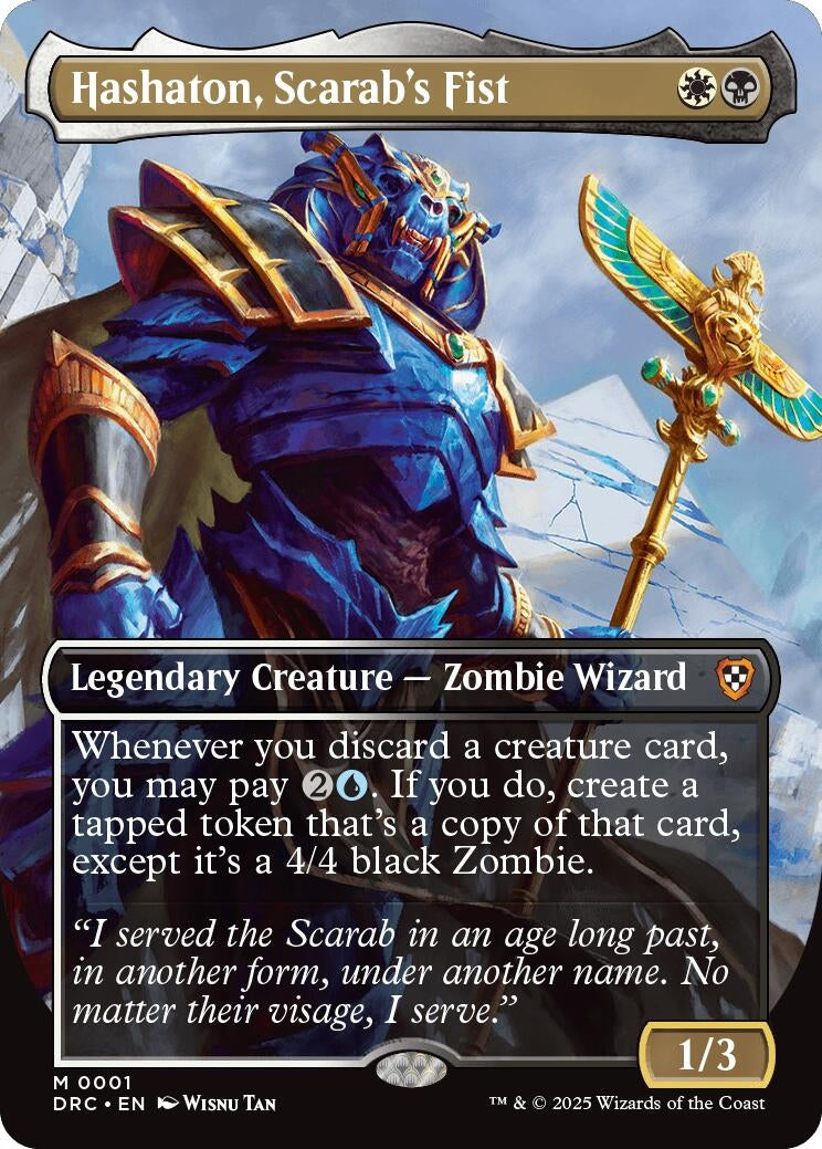 Image for Hashaton, Scarab's Fist (Borderless) (1) [Aetherdrift] - Magic: The Gathering