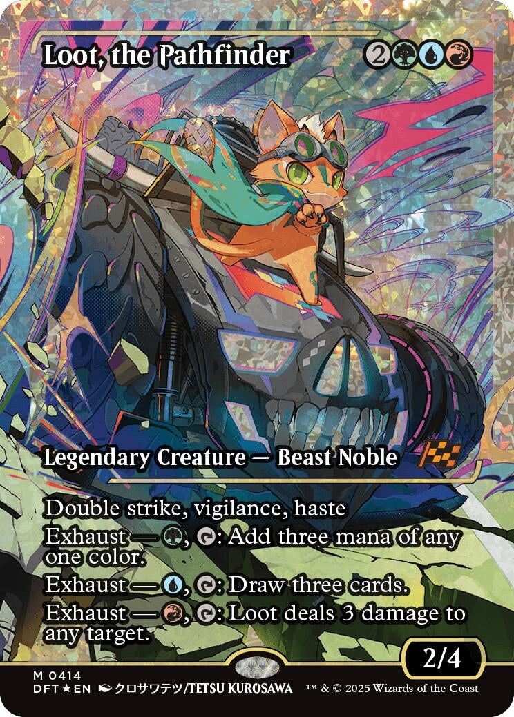 Image for Loot, the Pathfinder (Showcase) (Fracture Foil) (414) [Aetherdrift] - Magic: The Gathering