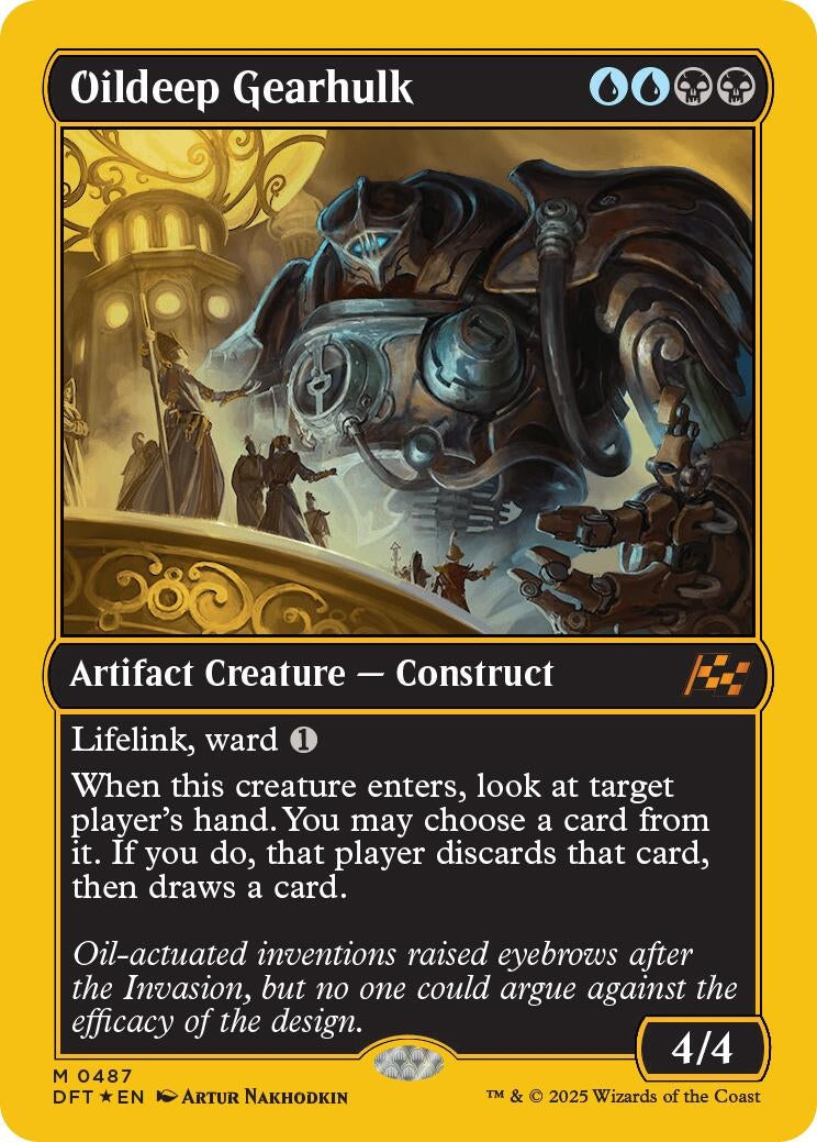 Image for Oildeep Gearhulk (First-Place Foil) (487) [Aetherdrift] - Magic: The Gathering