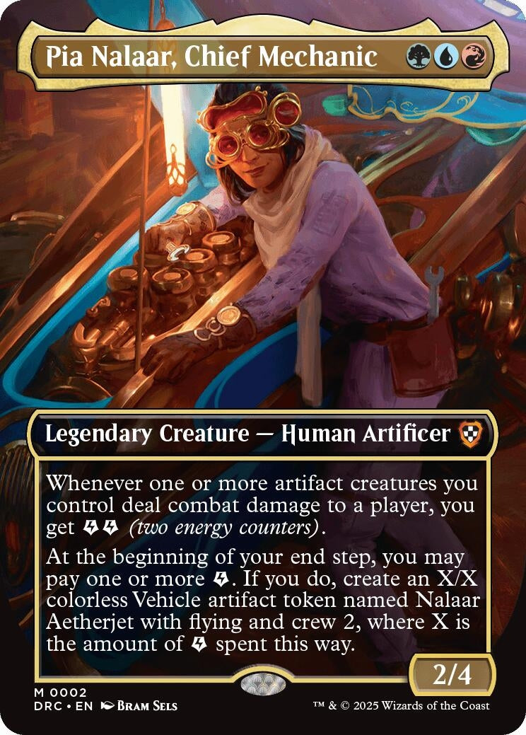 Image for Pia Nalaar, Chief Mechanic (Borderless) (2) [Aetherdrift] - Magic: The Gathering