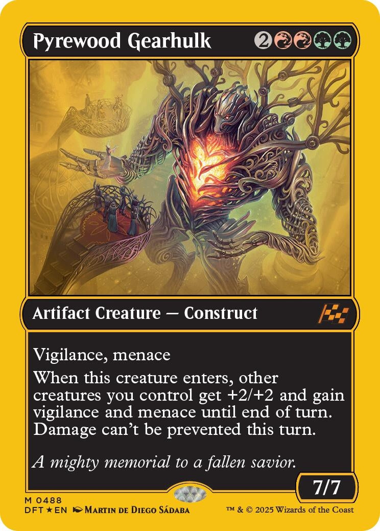 Image for Pyrewood Gearhulk (First-Place Foil) (488) [Aetherdrift] - Magic: The Gathering