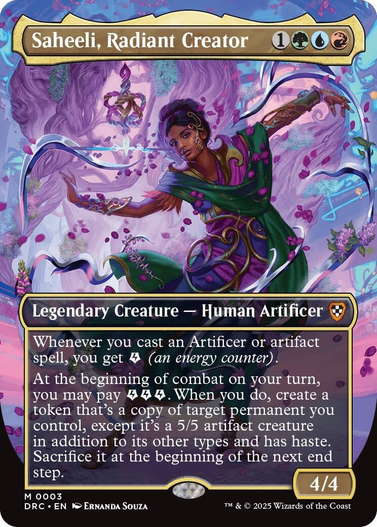 Image for Saheeli, Radiant Creator (Borderless) (3) [Aetherdrift] - Magic: The Gathering