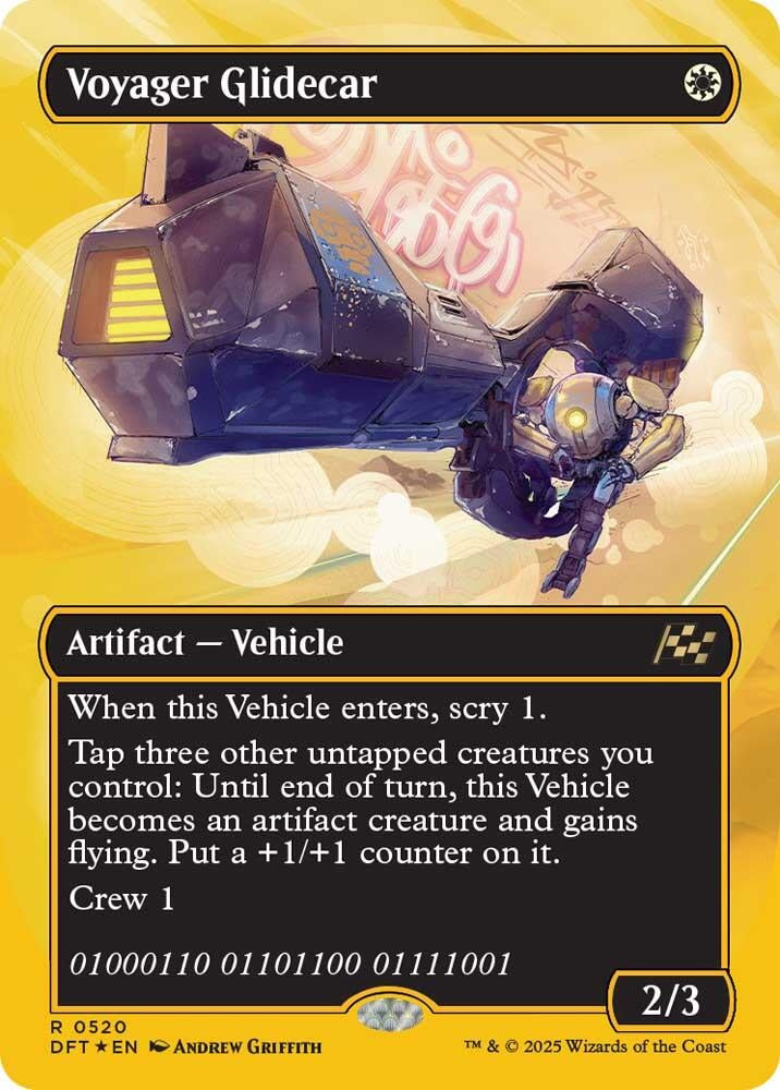 Image for Voyager Glidecar (Borderless) (First-Place Foil) (520) [Aetherdrift] - Magic: The Gathering