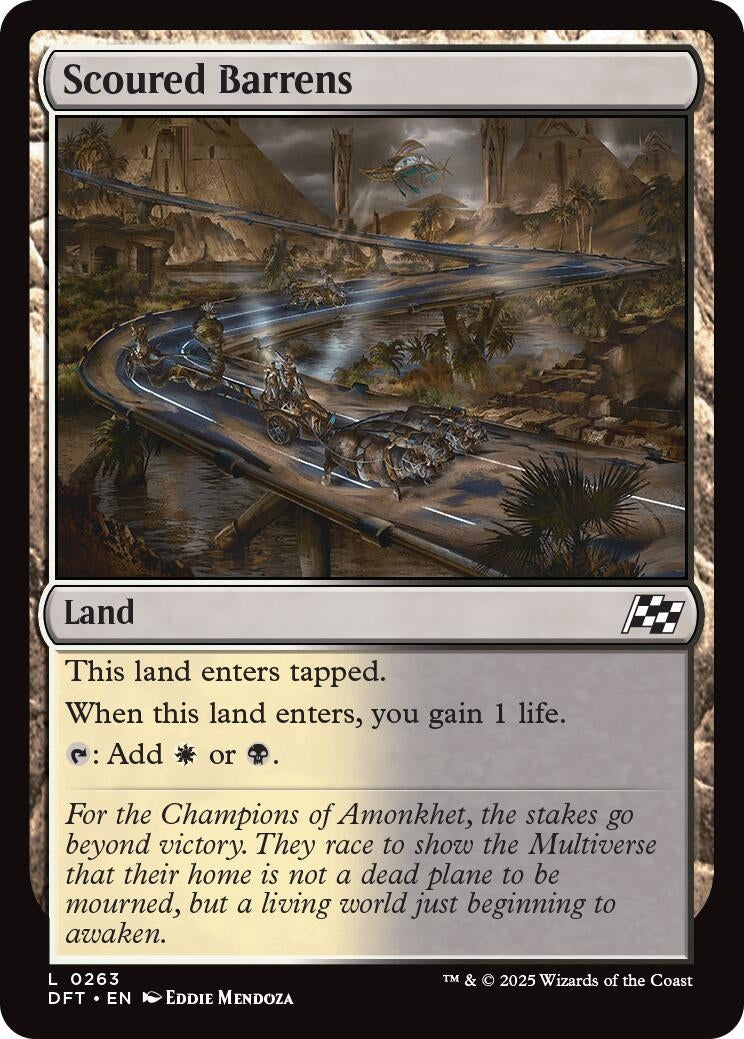 Image for Scoured Barrens (263) [Aetherdrift] - Magic: The Gathering
