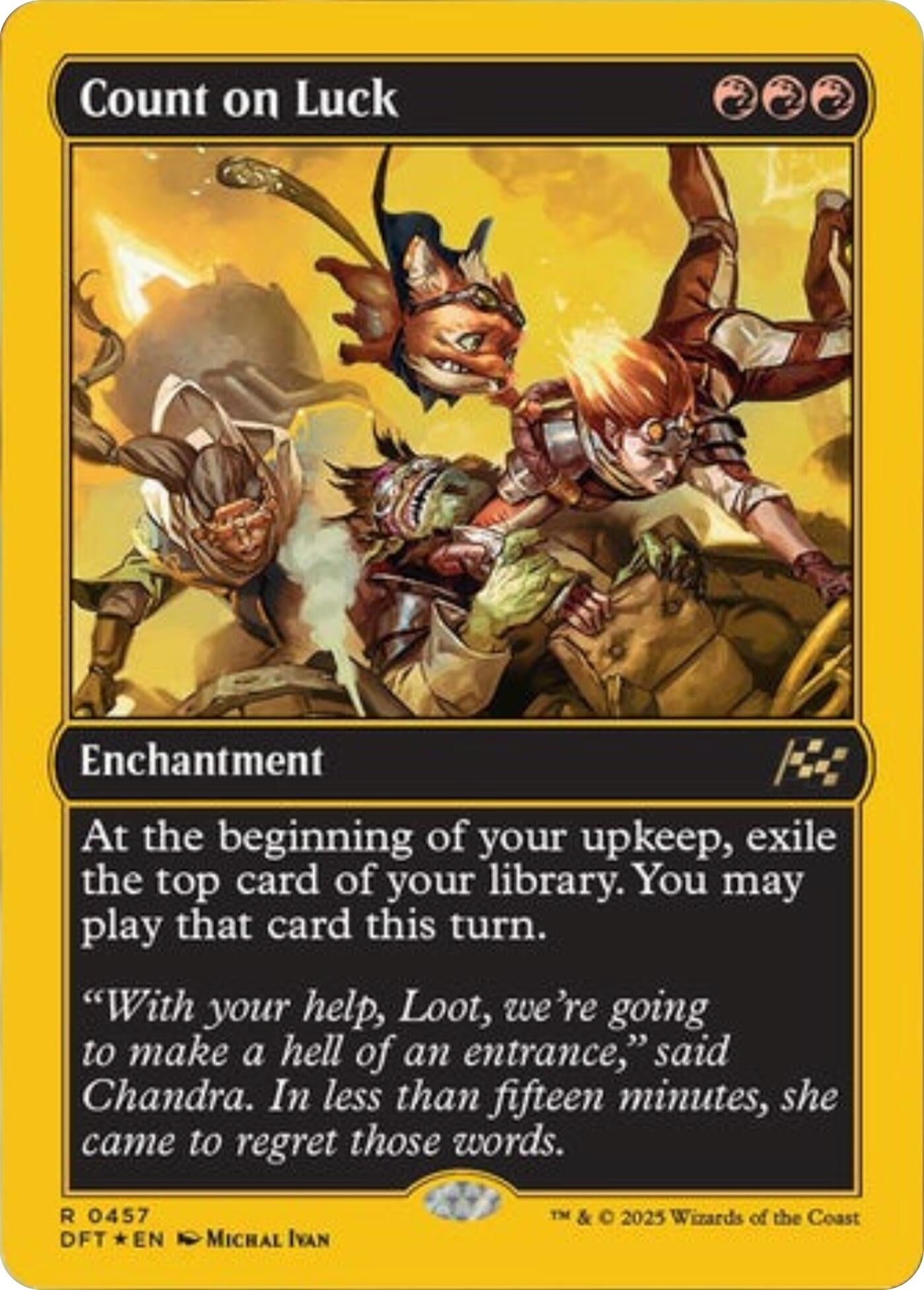 Image for Count on Luck (First-Place Foil) (457) [Aetherdrift] - Magic: The Gathering