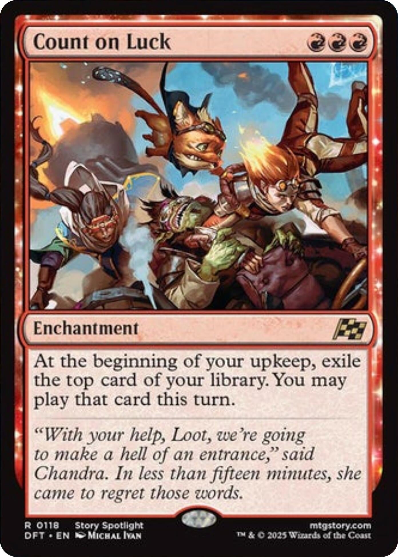 Image for Count on Luck (118) [Aetherdrift] - Magic: The Gathering