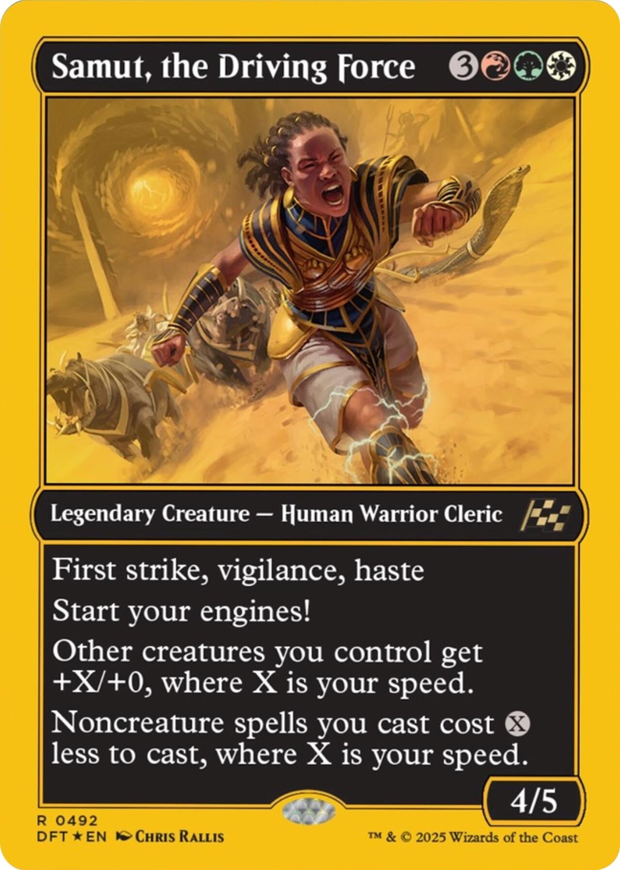 Image for Samut, the Driving Force (First-Place Foil) (492) [Aetherdrift] - Magic: The Gathering
