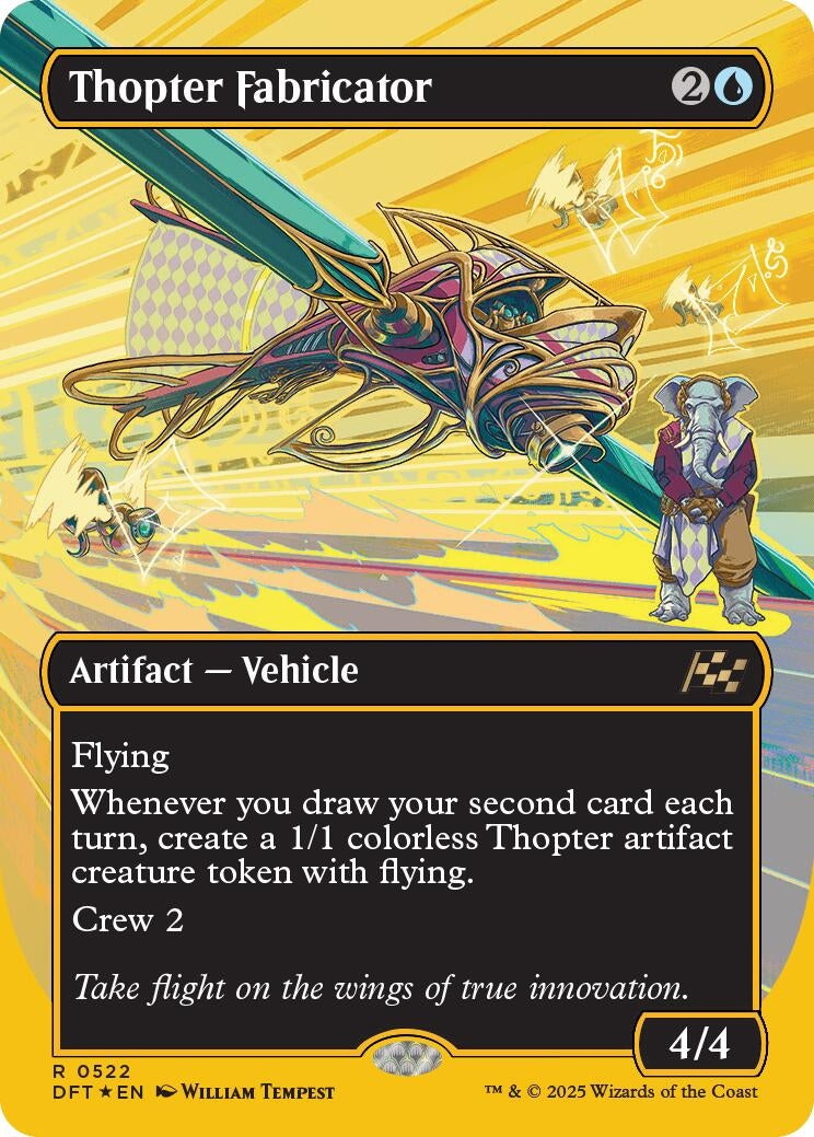 Image for Thopter Fabricator (Borderless) (First-Place Foil) (522) [Aetherdrift] - Magic: The Gathering
