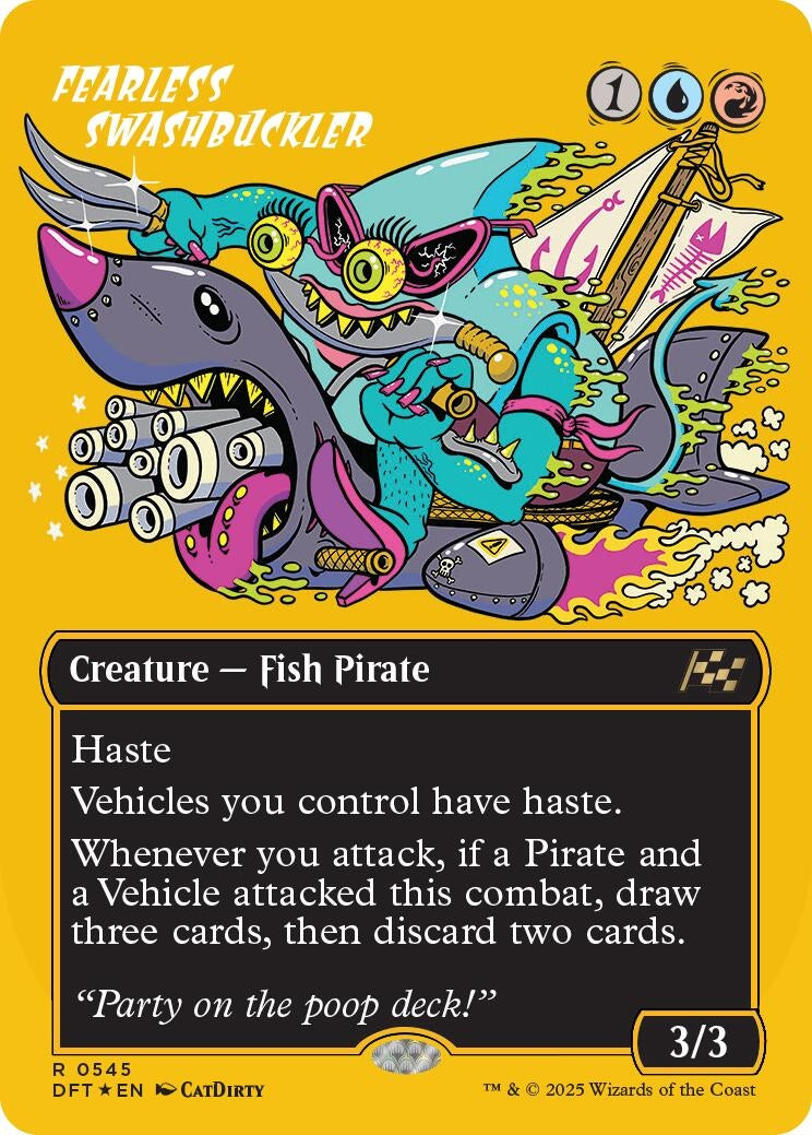 Image for Fearless Swashbuckler (Borderless) (First-Place Foil) (545) [Aetherdrift] - Magic: The Gathering