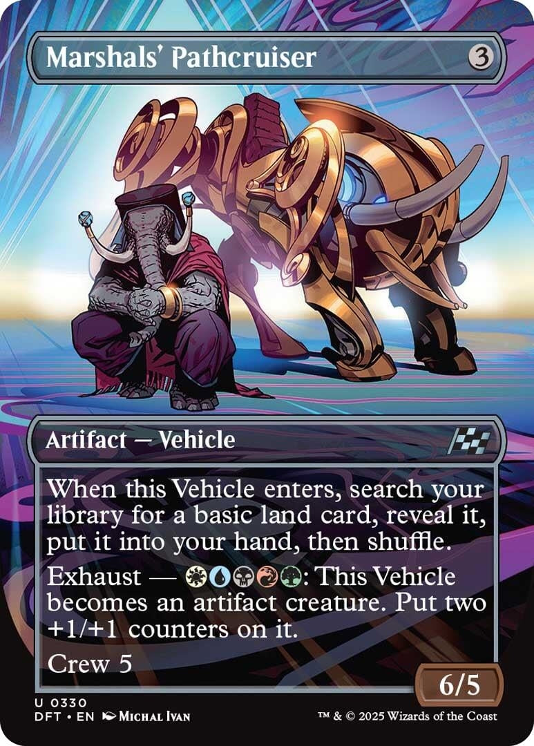 Image for Marshals' Pathcruiser (Borderless) (330) [Aetherdrift] - Magic: The Gathering