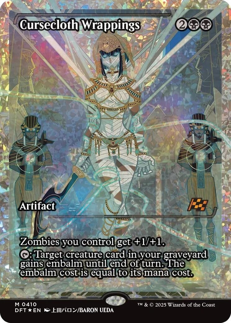 Image for Cursecloth Wrappings (Showcase) (Fracture Foil) (410) [Aetherdrift] - Magic: The Gathering