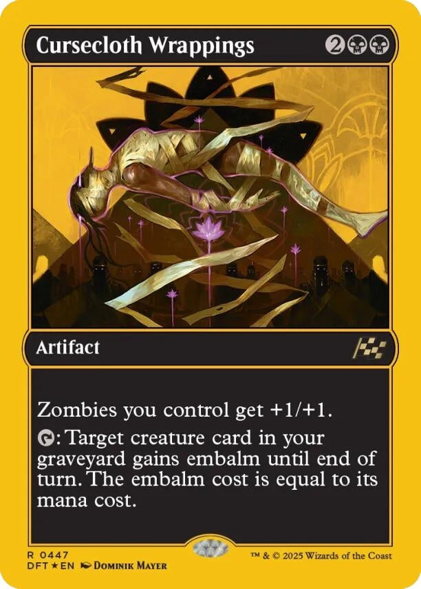 Image for Cursecloth Wrappings (First-Place Foil) (447) [Aetherdrift] - Magic: The Gathering