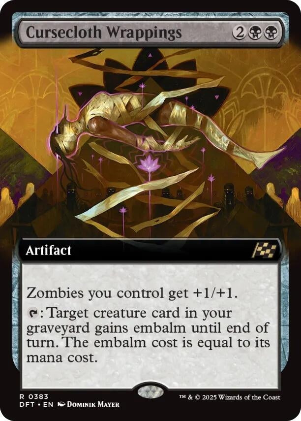 Image for Cursecloth Wrappings (Extended Art) (383) [Aetherdrift] - Magic: The Gathering