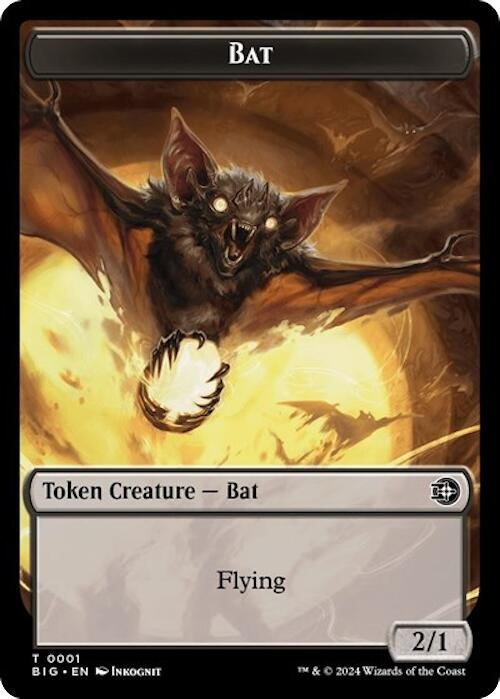 Image for Bat // Plot Double-Sided Token (1 // 20) [Outlaws of Thunder Junction: The Big Score] - Magic: The Gathering