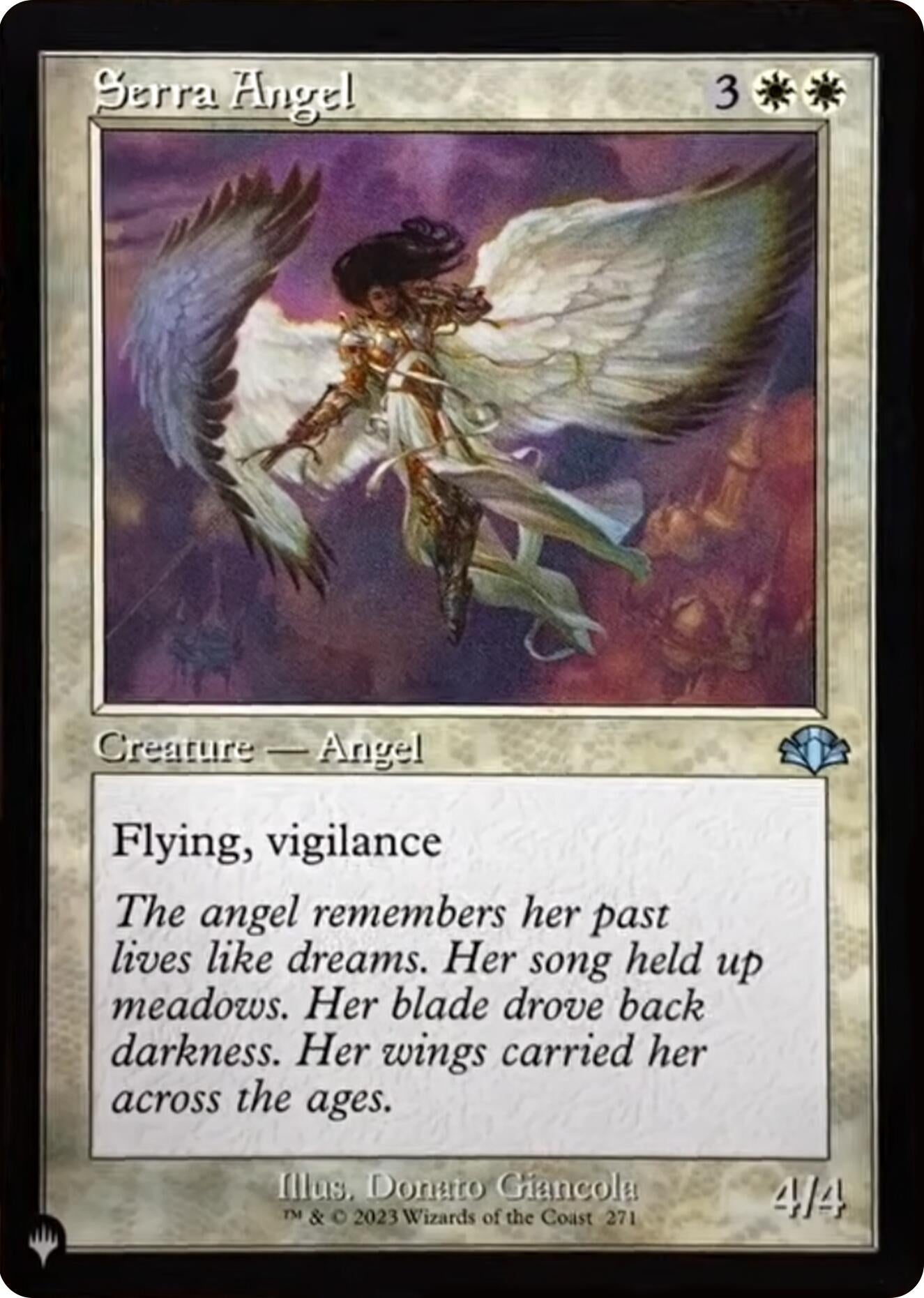 Image for Serra Angel (Retro Frame) (271/261) [The List Reprints] - Magic: The Gathering
