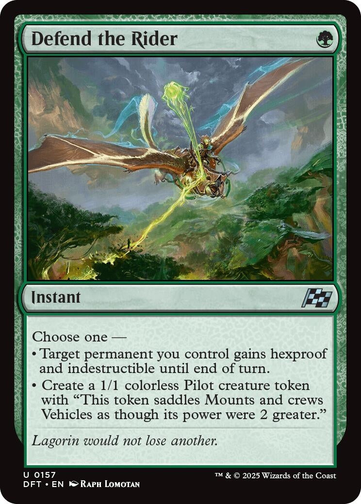 Image for Defend the Rider (157) [Aetherdrift] - Magic: The Gathering