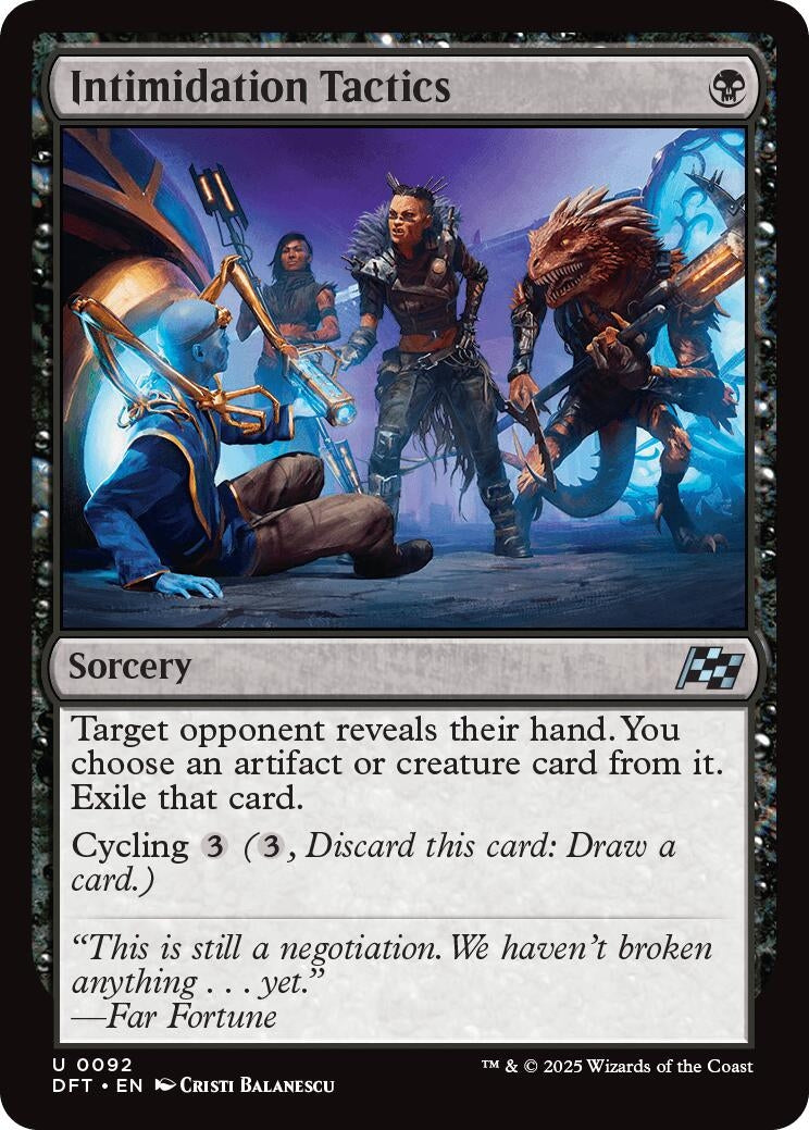 Image for Intimidation Tactics (92) [Aetherdrift] - Magic: The Gathering
