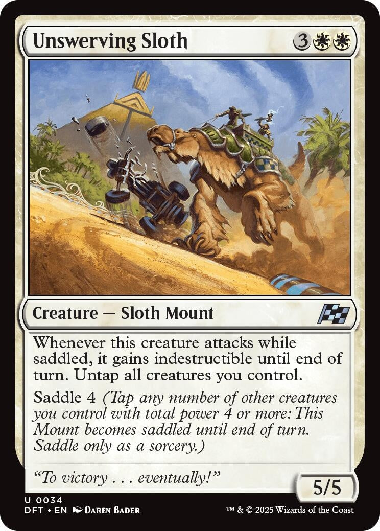 Image for Unswerving Sloth (34) [Aetherdrift] - Magic: The Gathering