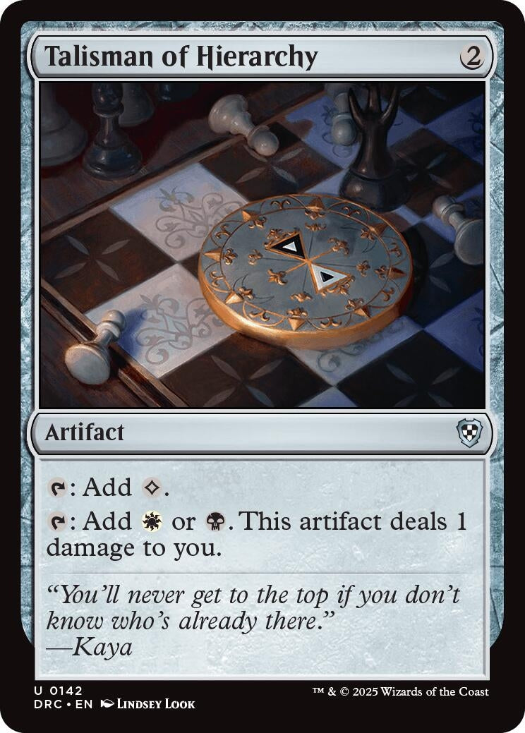 Talisman of Hierarchy (142) [Commander: Aetherdrift]