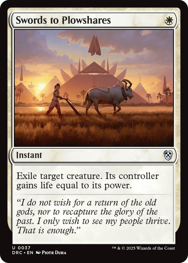 Image for Swords to Plowshares (37) [Aetherdrift] - Magic: The Gathering