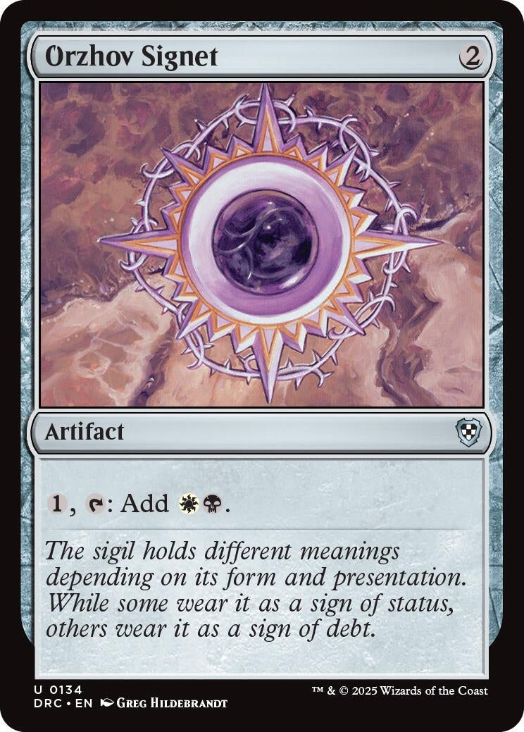 Image for Orzhov Signet (134) [Aetherdrift] - Magic: The Gathering