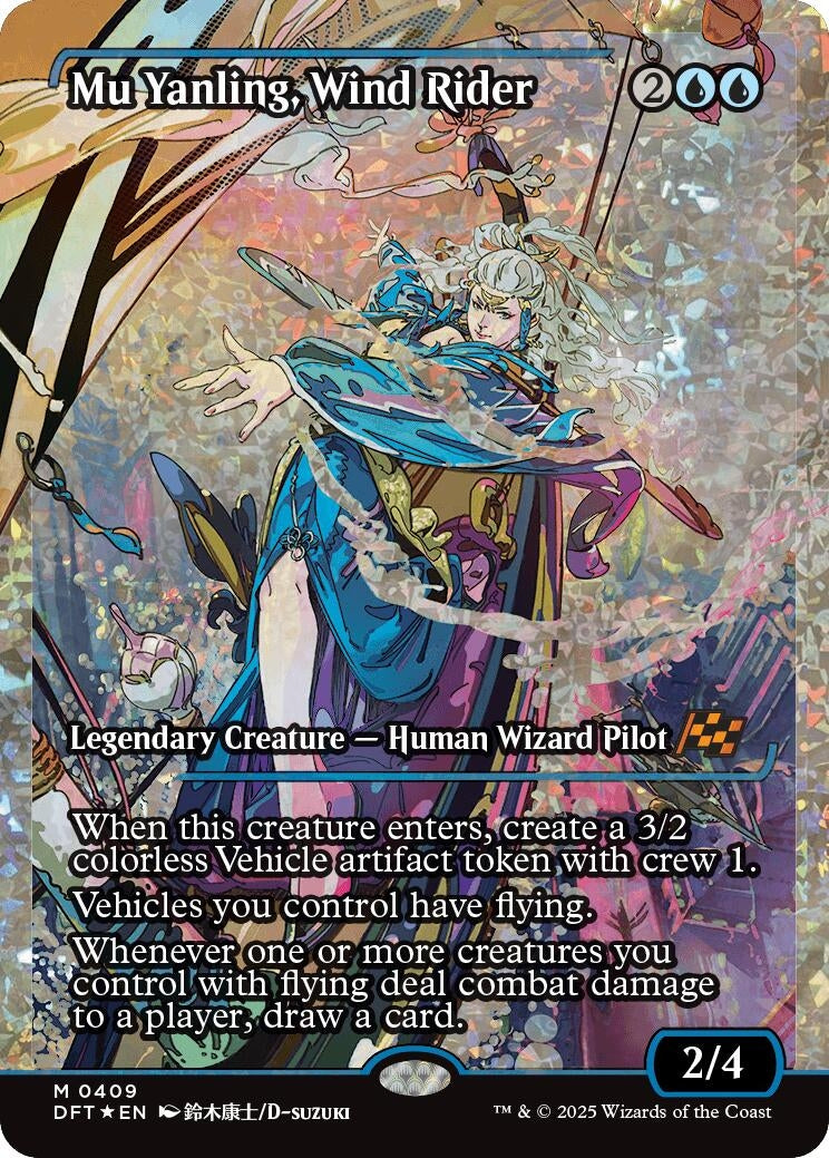 Image for Mu Yanling, Wind Rider (Showcase) (Fracture Foil) (409) [Aetherdrift] - Magic: The Gathering
