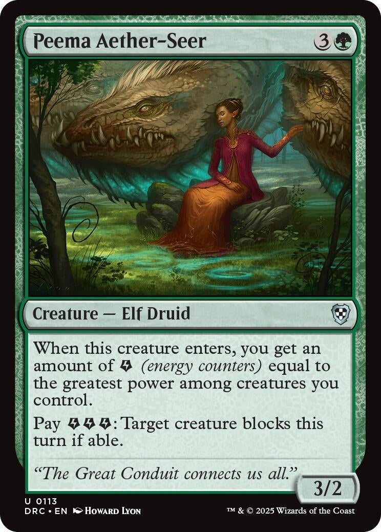 Image for Peema Aether-Seer (113) [Aetherdrift] - Magic: The Gathering