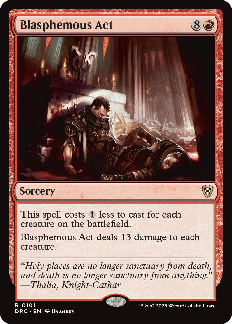 Image for Blasphemous Act (101) [Aetherdrift] - Magic: The Gathering